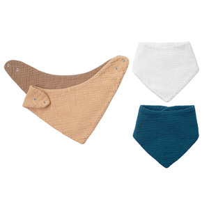 Bavaglino per Neonati in Mussola Regolabile, Colore Neutro, Morbido Asciugamano Triangolare per Alimentazione e Ruttino, 100% Cotone - Product Image 3
