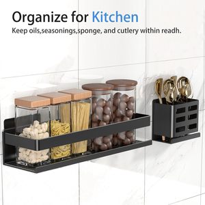 Cestello portaoggetti da <span class=keywords><strong>bagno</strong></span> in acciaio inossidabile con ganci, adesivo senza foratura, senza tracce, per doccia - Product Image 4