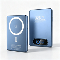 Batterie externe sans fil PD20W 5000mAh, charge rapide 22.5W, chargeur portable, batterie Li-polymère ultra-fine en PVC