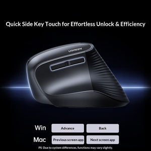 Original UGREENs Vertical Ergonomic Silent Mouse Wrist Care <b>Wireless</b> Mice for Laptop <b>PC</b> Office Wholesale Ergonomic Design Promot - Product Image 3