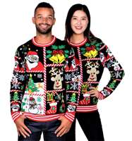 Benutzer definiertes Logo OEM & ODM Herbst Winter Neueste Designer Strick Santa Custom Ugly Christmas Pullover Sweater