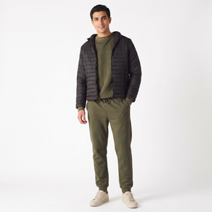 High Quality Customized Logo Printing 2025 Light Weight Cheap Price <b>Men</b> Best Design Down Black Puffer <b>Jacket</b> With Full Sleeves - Product Image 1