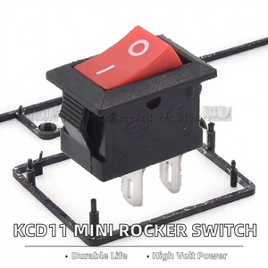 Mini 3A 250VAC KCD11 Rocker güç anahtarları 10*15mm kırmızı 2 pozisyon açık ve kapalı - Product Image 3