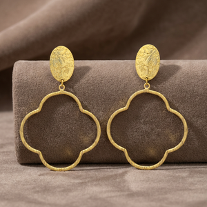 Pendientes Colgantes de Latón Chapado en Oro Hechos a Mano con Piedras Preciosas, Estilo Boho, Regalo de Compromiso - Product Image 2