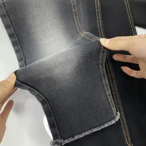 4130 Preto Stretch Algodão Poliéster Spandex Jeans Tecido Denim Tecido Alta Qualidade