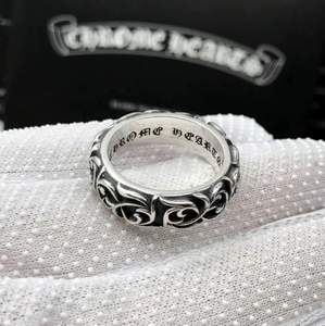 Hochwertiger Mode-Kupferring im Europäischen und Amerikanischen Stil, Ewiges Herz, Klassisch-Retro, Breit und Schmal, Unisex, Ins-Kreuz, Paarring - Product Image 5