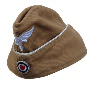 Gorra Kepi Alemana de la Segunda Guerra Mundial, Visera Marrón Tropical de la Luftwaffe con Insignia - Product Image 1
