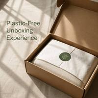 Boîte de literie bio, emballage textile écologique, boîte en kraft durable pour la literie, emballage biodégradable pour la maison, carton d'expédition