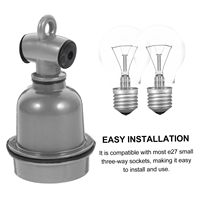 Douille de lampe E27 en métal porcelaine aluminium durable Douille polyvalente pour l'intérieur et l'extérieur avec vis en plastique