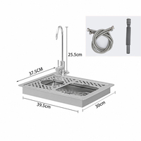 Rinseur de pichets commercial en acier inoxydable 304, lave-tasses automatique haute pression, rinseur de verres écologique, nettoyeur de bouteilles pour