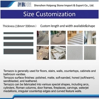 Dalles de terrazzo artificielles résistantes à l'usure de couleur personnalisée pour villa, hôtel, appartement, escalier, revêtement de sol intérieur moderne