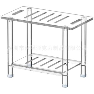 Thandes Acrylic <b>Bathroom</b> <b>Shelf</b> 33x61x46.5 Cm Heavy Duty <b>Storage</b> Rack For Bathtub Side - Product Image 5
