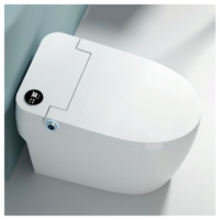 Toilette intelligente chauffée automatique à mécanisme allongé avec capteur infrarouge japonais de luxe, toilette électrique à chasse d'eau sèche