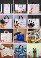 Sacs de courses en plastique PE biodégradables avec poignée, personnalisables avec logo, vente en gros par fabricant chinois