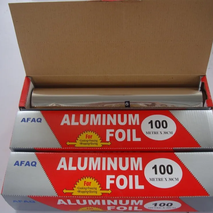 Emballage de papier d'aluminium de qualité alimentaire en gros feuille d'aluminium de cuisine robuste 12 microns 15mic 18mic