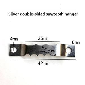 Gancho de doble cara con forma de diente de <span class=keywords><strong>sierra</strong></span>, gancho oculto de cuatro orificios, gancho invisible para colgar, accesorios para marcos de fotos, para marcos de cuadros, pinturas al óleo - Product Image 6