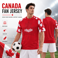 Maillot de football personnalisé de l'équipe nationale du Canada pour homme, respirant, séchage rapide, entraînement sportif, kit de football 2026