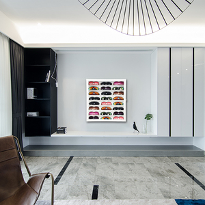 Marco de gafas de sol, vitrina montada en la pared, soporte de madera para gafas, caja de almacenamiento grande para gafas - Product Image 6