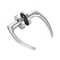Poignée de porte ronde pour intérieur de bureau, en acier inoxydable massif résistant au sel, quincaillerie de porte pour chambre à coucher