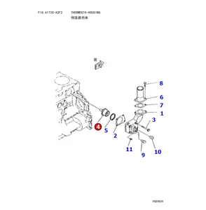 Komatsu engine Thermostat 600-421-6630 for loader WA470 WA480 6D125 6D140 6D170