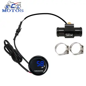 Thermomètre numérique LED pour moto, jauge, mesure de la température de l'eau, manomètre, universel,