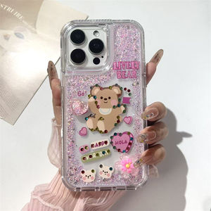 3 en 1 Glitter Colorful Cute 3D Doll Accessories Étui <span class=keywords><strong>incassable</strong></span> pour téléphone portable pour <span class=keywords><strong>iPhone</strong></span> 17 AIR - Product Image 2