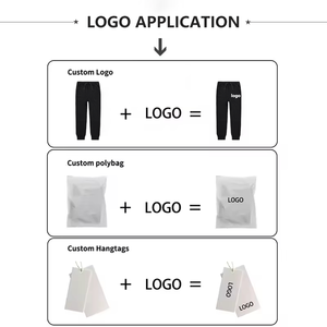 Pantalones Deportivos de Felpa de Algodón con Logotipo Personalizado de Fábrica, Color Sólido, Talla Grande, Transpirables, de Pierna Recta para Hombre, Otoño - Product Image 4