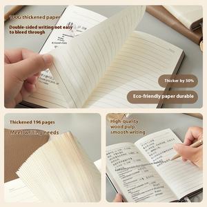 All'ingrosso cuoio dell'unità di elaborazione A6 100 grammi 100 fogli di pagine 200 diario Logo personalizzato di alta qualità taccuini con copertina morbida per ufficio commerciale - Product Image 2