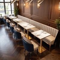 Table et chaise de restaurant modernes en bois massif avec service de dessin de plan 3D durable et imperméable