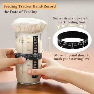 Wide Mouth Container Sourdough Starter Kit Jar, Thermometer, Feeding Sourdough Starter Jar Kit for Bread <b>Baking</b> - Product Image 3