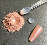Poudre de Pigment Aluminium Métallique 9D Scintillant Orange Corail 5-100 Microns GuanZun pour Vernis à Ongles Gel Salon DIY Manucure