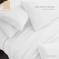 Draps d'Hôtel Blancs en Microfibre 100% Polyester 120g Vente Chaude USA – Drap Plat et Drap Housse pour Hôtels