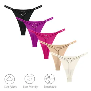 OXYGEN SECRET Multi Strap Custom Logo Private Label Mid Waist Women's Underwear G String Panties T-back Traceless Thongs