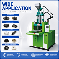 Máquina de Moldeo por Inyección Vertical de Plástico con Mesa Rotatoria y Servomotor de Ahorro Energético, Fuerza de Sujeción de 392KN/40 Toneladas, 2-4 Estaciones, Alta Producción