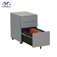Fabricante Longxi, Gabinete Metálico Móvil con Ruedas, Color Personalizado, con Cerradura Central, Gabinete de Almacenamiento para Oficina, Suministro al por Mayor