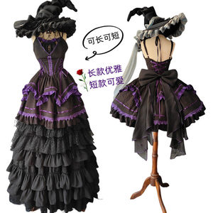 <span class=keywords><strong>Disfraz</strong></span> de Bruja de Halloween para Niñas, Estilo Gótico Lolita, Color Morado Oscuro, Marca Echo <span class=keywords><strong>Original</strong></span> - Product Image 3