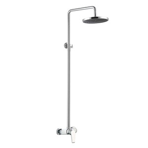 Jazzda Brass Shower Set 10 Inch Rainhead Wall <b>Mounted</b> Hotel Bathroom Fixture - Product Image 4