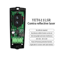 Sensor Laser Fotoelektrik Nirkabel YET611LSR-V2.0 untuk Penghalang Gerbang/Parkir/Pintu Industri