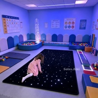 Tapis interactif en fibre optique LED, tapis tactile visuel sensoriel, tapis sensoriel en fibre optique apaisant à changement de couleur pour salles sensorielles
