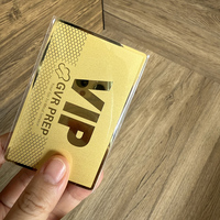 Tarjetas de visita de acero inoxidable de lujo de alta calidad Chip NFC inteligente Logotipo personalizado Espejo VIP Acabado dorado Código QR de frecuencia de 13,56 MHz