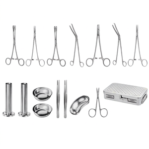 Kit d'instruments de suture de base de haute qualité en acier inoxydable allemand, avec clip manuel, certifié CE, Surtechs International Dull - Product Image 1