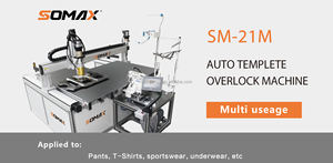 Máquina de coser con patrón de plantilla automática Somax de fábrica, camiseta, camisa Polo, cerradora lateral, Máquinas de coser Overlock - Product Image 5