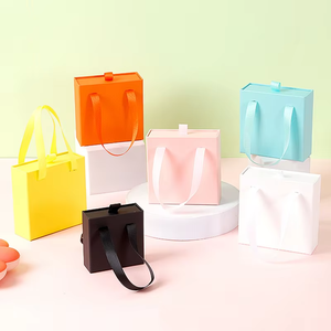 Colorful Rectangle Jewelry <b>Boxes</b> with Lid and Handle Plain Design Simple Style for Jewellery Packaging Storage <b>Display</b> - Product Image 5