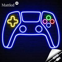 Luz LED de Neón para Juegos con Controlador |   Luz de neón RGB para decoración de habitaciones de gamers de Esports |   Arte Mural con Sincronización Musical para Transmisiones en Twitch