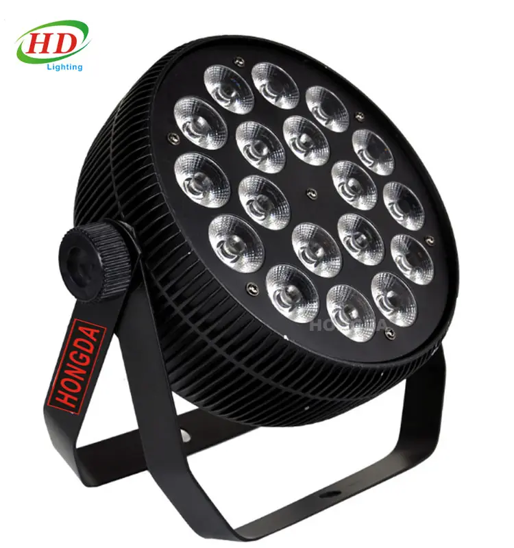 โปรดีเจเวทีเหตุการณ์แสง18X18วัตต์ RGBWAUV 6IN1บาง Led Par แบน