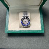 Montre automatique GMT pour hommes, cadran Champagne, lunette bleue et noire, Bracelet Jubilee, 200M, montre-bracelet mécanique NH36