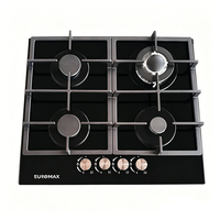 Table de cuisson à gaz encastrable 60 cm avec 4 brûleurs, en verre trempé, pour usage domestique et professionnel (OEM/ODM)
