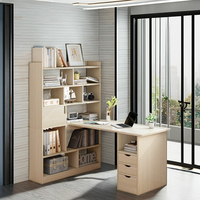 Mesas de Estudio Personalizables, Mesa de Computadora Moderna y Práctica con Gabinetes
