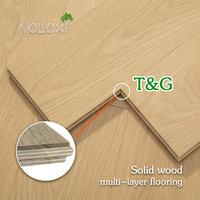 Parquet en chêne multicouche écologique 15/3 mm à stabilité dimensionnelle, bois naturel pour zones à fort trafic, salon