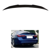 Aileron de coffre arrière aspect carbone noir brillant pour Infiniti Q50 2017-2021, accessoires de remplacement pour le style extérieur de la carrosserie automobile
